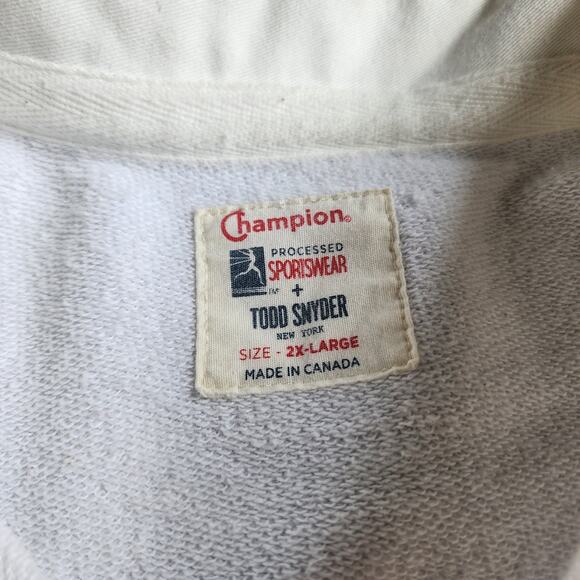 Vintage Champion x Todd Snyder Rugby Style White Sweatshirt XXL - Picture 5 of 8